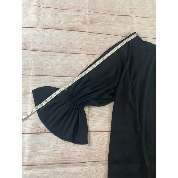 Eloquii Black One Sleeve Women's Casual Blouse - 18 - Picture 5 of 12